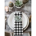 thumbnail image 2 of Black White Plaid Cloth Napkins Set of 4 Reusable Dinner Napkins, Modern Simple Buffalo Check Gingham Cocktail Napkin Washable Table Napkins for Wedding/Holiday Party/Baby Shower 20"x20", 2 of 7