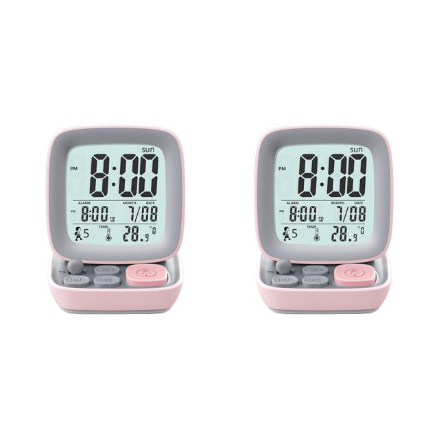 Monstrate Desktop wake up Clock with Date Computer Temperature Type Clock Type4