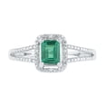 thumbnail image 2 of 0.01  CTTW STERLING SILVER LAB CREATED EMERALD  ENGAGEMENT RING, 2 of 4