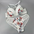 thumbnail image 2 of Bowake Sexy Embroidery Lace Extreme Padded Push Up Underwear Bra Set Bra Sets, 2 of 6