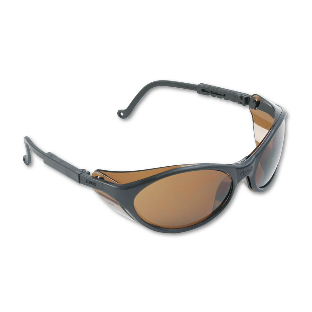 Honeywell Uvex Bandit Wraparound Safety Glasses, Black Nylon Frame