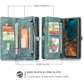 thumbnail image 2 of For iPhone 13 Pro Max 6.7 Leather Detachable Wallet Zipper Case with 11 Card Slots Holder Magnetic case for iPhone 13 Pro Max Flip Wallet Handle Wrist Strap Shockproof Pocket Handbag, 2 of 6