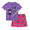 Hello Kitty Pink, variant on Girls Halloween Short Sleeve Sleep Top and Shorts Pajama Set, 2-Piece, Sizes 4-12