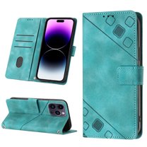 Nalacover Wallet Case for iPhone 13 Pro Max, Skin-Friendly PU Leather Shoulder Strap Lanyard Crossbody Magnetic Clasp Flip Folio Cover with Card Slots Holder Kickstand Shockproof Case,Green