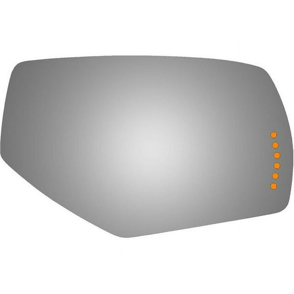 Right Door Mirror Glass - Compatible with 2014 - 2018 Chevy Silverado 1500 2015 2016 2017