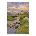 thumbnail image 2 of Steamboat Springs, Colorado, Moose and Mountain Stream at Sunset (19x27 inches, Premium 500 Piece Jigsaw Puzzle for Adults and Family, Made in USA), 2 of 4