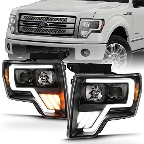 ANZO G4 Switchback Headlight Set for Ford F-150 2009-2013 with Halo and Amber Accents