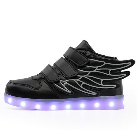 

Boys Casual LED Luminous Sneakers Waterproof Cartoon Wing Pattern Sneakers For Spring