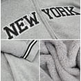 thumbnail image 3 of Men's Athletic New York Varsity Sherpa Fleece Lined NYC Zip Up Hoodie Jacket (Heather Grey, M), 3 of 3