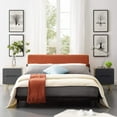 thumbnail image 5 of Luella Queen Upholstered Fabric Platform Bed - Cappuccino Orange, 5 of 5