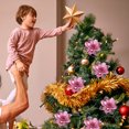 thumbnail image 3 of 10 Uds. De flores artificiales navideñas colgantes DIY para suministros de fiesta y vacaciones (rosa) Likrtyny Para estrenar, 3 of 7