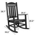 thumbnail image 2 of Vineego Outdoor Patio Rocking Chair, Weather Resistant Oversized Porch Rocker,Black, 2 of 2