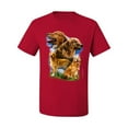 thumbnail image 2 of Wild Bobby, Golden Retriever Dog Portrait, Dog Lover, Men's Graphic Tees, Red, Large, 2 of 3