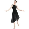 thumbnail image 6 of IBTOM CASTLE Women Lyrical Dance Dress Modern Contemporary Dancewear Backless Tulle Skirt XS Black, 6 of 8