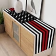 thumbnail image 4 of Red White American Flag Table Runner - 36 Inch Long, Kitchen Dining Table Runner Dresser Scarves, USA Flag Vintage Stars Farmhous Farmhouse Decor for Coffee Tables Wedding Party Banquet, 4 of 8