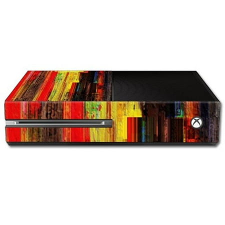 MightySkins MIXBONE-Painted Wood Skin Decal Wrap for Microsoft Xbox One Console - Painted Wood