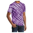 thumbnail image 4 of Yellow Rooster Men's Short Sleeve Tiger Stripe Tie-Dye Cotton T-Shirts Purple S, 4 of 6
