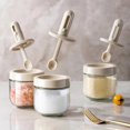 thumbnail image 3 of 1/3 pcs Glass Seasoning Bottle With Telescopic Spoon Household Kitchen Salt Storage Box Leak Proof and Moisture-proof, 3 of 8