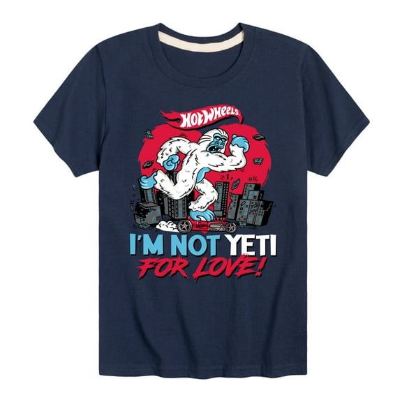 Hot Wheels - I'm Not Yeti For Love - Toddler & Youth Short Sleeve Graphic T-Shirt