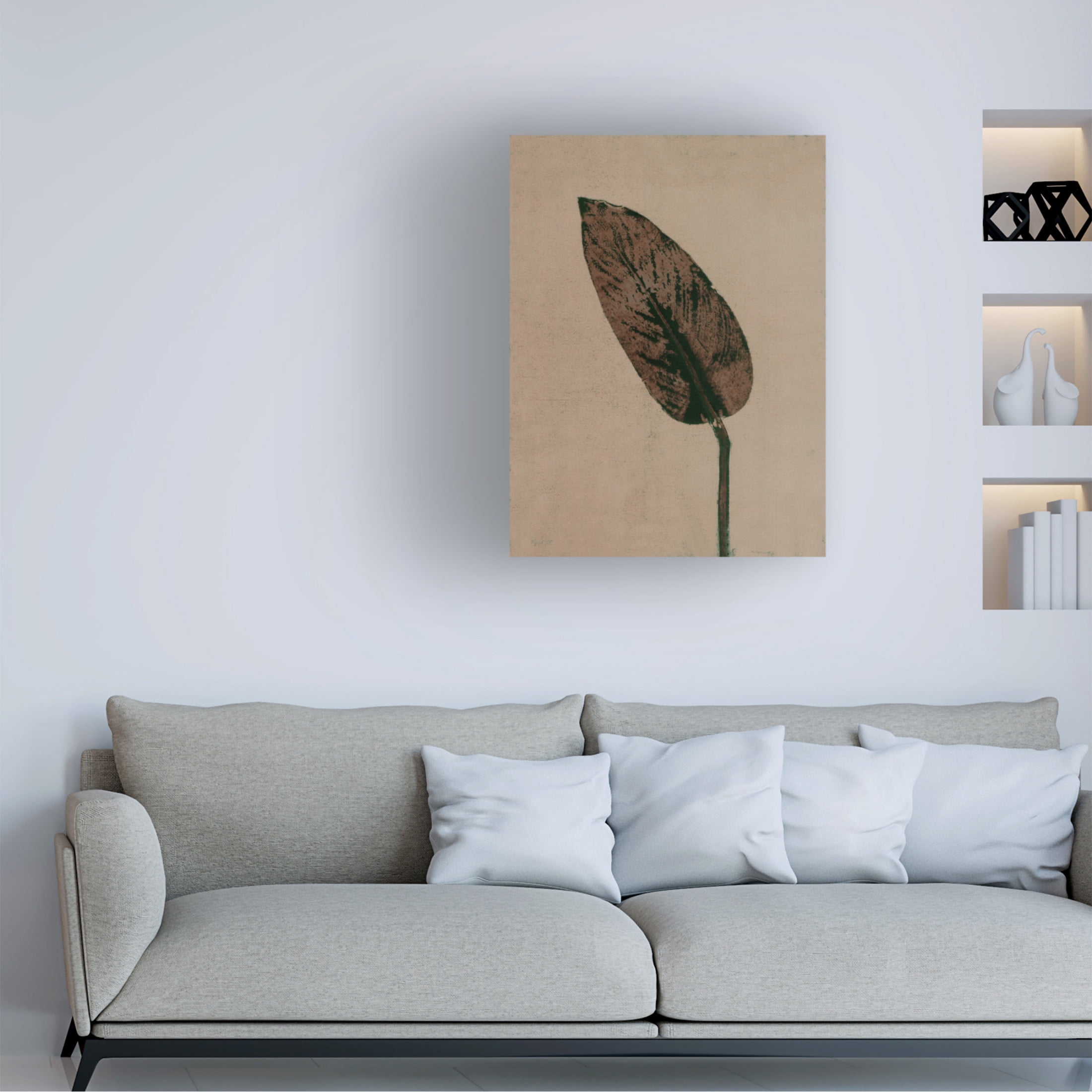 Canvas Wall Art - Pernille Folcarelli 'Calathea Brown' Wall Art for Living Room, Bedroom, or Office Décor by Trademark Fine Art - 35 x 47 Inches