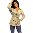 thumbnail image 1 of Gabardina elegante corte moderno 6 botones y cinturon Beige CH / MD, 1 of 2