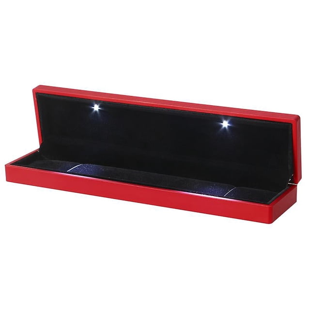 1 caja de collar LED para exhibición de joyas.