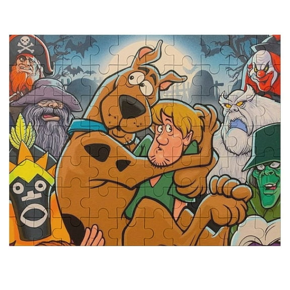70 PCS Jigsaw Puzzle Scooby-Doo Wooden Puzzle Challenging Game Fun Artwork For Family Friends Gifts