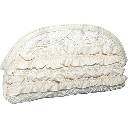 Magid Ruffle and Lace Clutch