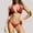 #0137-Red, variant on Xucatan Women's Two Piece Bikini Set with Removable Pads and High Waisted Bottom, Modest Swimsuit with Tummy Control for Beach Pool Vacation Gift