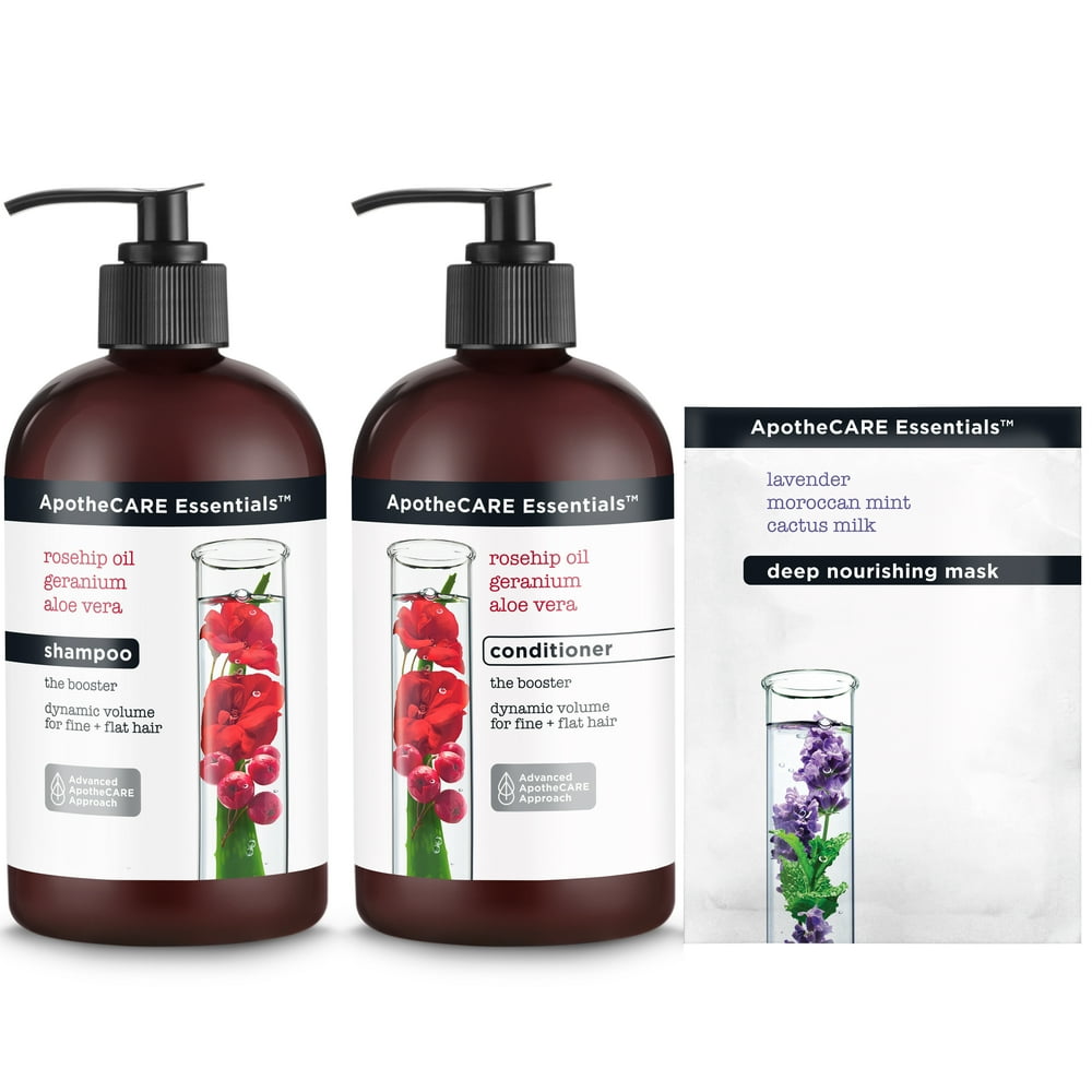 ApotheCARE Essentials Volumizing Shampoo, Conditioner and Hair Mask
