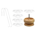 thumbnail image 2 of Wooden Bead Holder Bead Stringer Beading Bowls Stringing Tool for Jewelry Making Curved Needle, 2 of 9