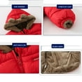 thumbnail image 3 of URMAGIC Toddler Kid Little Girl Boy Ear Hooded Puffer Jacket Fleece Thickness Coat, 3 of 3