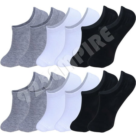 

No Show Liner Low Cut Socks Women Ankle Invisible Cotton 3/6/12 Pairs Multicolor 6 Pairs