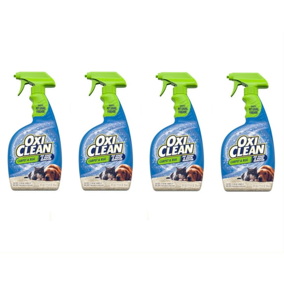 OxiClean Carpet and Rug Cleaner, Pet Stain and Odor Remover Spray, 24 fl oz - Pack of 4