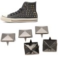 thumbnail image 3 of Square Pyramid Punk Rivets 4 Claw Metal Studs for Bracelets Clothing Shoes Handbag (100 sets) [15mm-black], 3 of 8