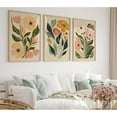 thumbnail image 4 of Watercolor Flower Wall Art Set of 3 Wildflower Floral Wall Decor Pictures Botanical Canvas Wall Art Vintage Prints Boho Flower Painting Minimalist Floral Poster for Room Bedroom 16x24 Inch d, 4 of 7