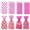 Rose red, variant on TETOU 50pcs Candy Treat Bags Plastic Cellophane Bags Goodie Bag with Twist Ties for Snack Packing Party Favor Supplies