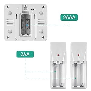 Refrigerator thermometer, one to two, household wireless indoor and outdoor thermometer with 2 sensors, alarm display, wireless indoor and outdoor thermometer,1 drag 2