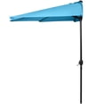 thumbnail image 1 of Media sombrilla de patio ABCCANOPY de 2,7 m (turquesa) con sistema de manivela, 1 of 7
