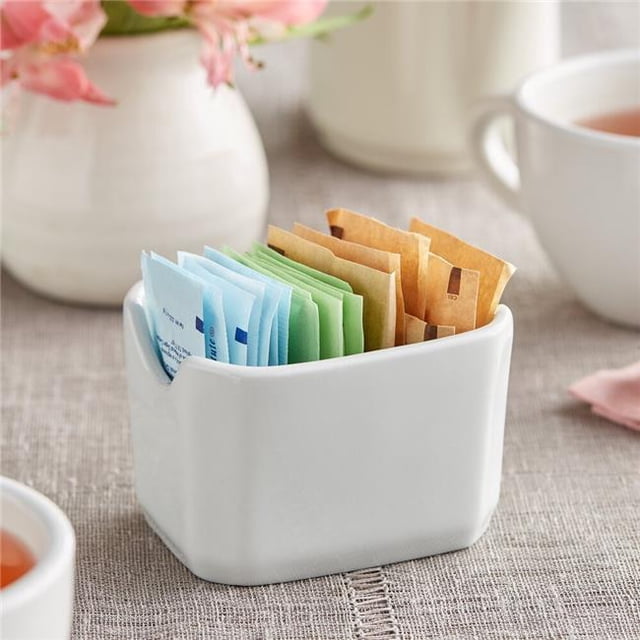 Tuxton BPQ-034 Porcelain White Sugar Packet Holder