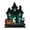 Green, variant on Spire Haunted House Wooden Tabletop Ornament Witch Silhouette Halloween Desktop Statue