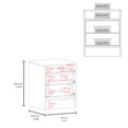 thumbnail image 5 of Nightstand 23.6" H, with 2 Drawers and 1 Shelf, White, 5 of 8