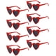 thumbnail image 1 of Lentes de Sol Ricawa Vintage Forma de Corazón Cat Eye Paquete de 8 en Rojo, 1 of 7