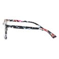 thumbnail image 4 of Womens Clear Lens Fashion Glasses Rectangular Keyhole Frame UV 400 Floral, 4 of 4