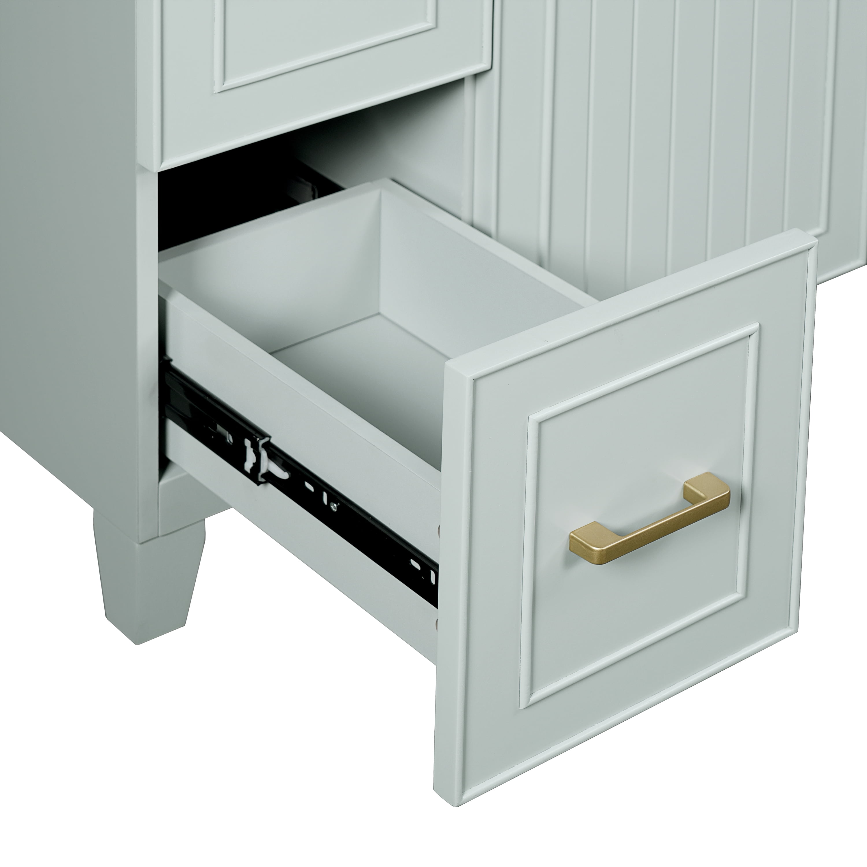 Buffet de cuisine Homy Casa 91 cm vert mousse avec évier en céramique