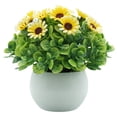 thumbnail image 2 of Gwong Decoración hogareña Fake en maceta crisantemo vívido atractivo agradable agradable flor de plantas de escritorio en maceta para jardín Gwong 21070043, 2 of 6