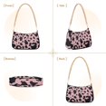 thumbnail image 2 of Leopard Spots Black Pink Womens Chain Shoulder Bag Tote Handbag Clutch Hobo Purse with Zipper for Travel Casual, 2 of 7