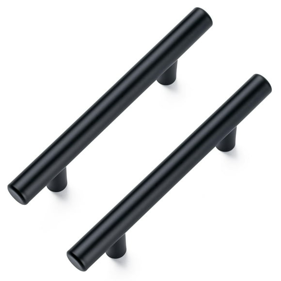 Tiradores de armario Aegero de acero inoxidable negro mate de 12,7 cm