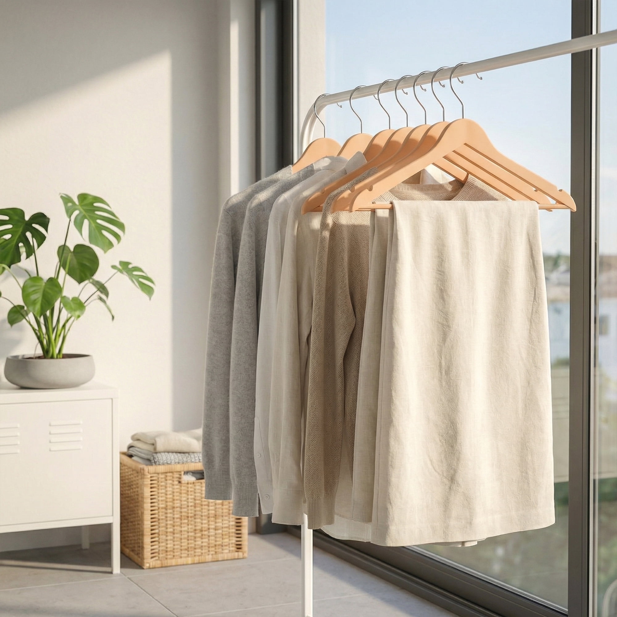 Unique Bargains 10Pcs Plastic Durable Space Saving Nonslip Hangers Brown