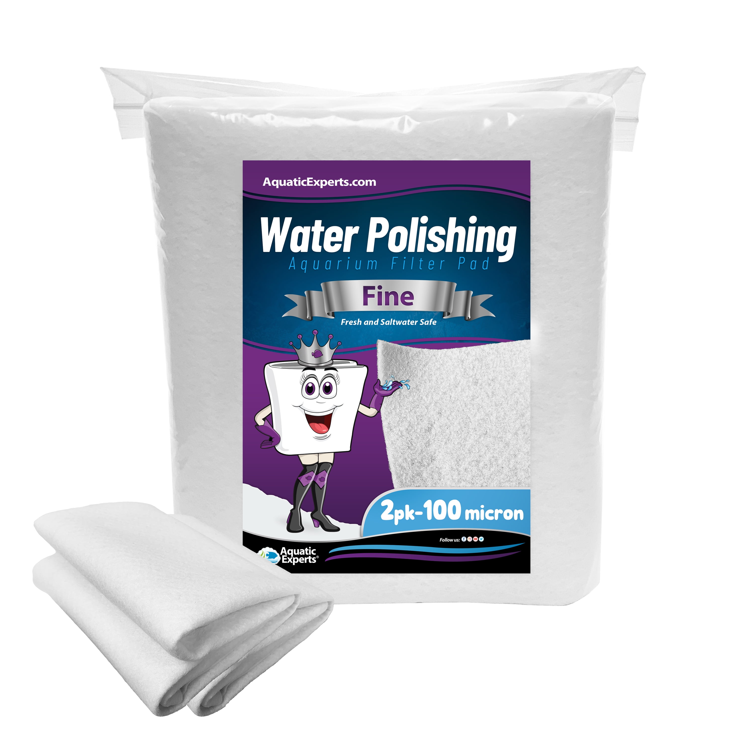 Aquatic Experts Aquarium Polishing Filter Pad, 100Micron Filter Pad